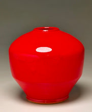 Load image into Gallery viewer, Square-Shouldered Egg Vase in Chinese Red, 6.25"h (Ben Owen III)