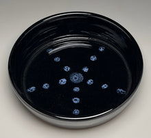 Load image into Gallery viewer, Casserole Dish in Mirror Black with Blue Accents, 10.75"dia. (Benjamin Owen IV)