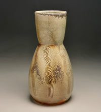 Load image into Gallery viewer, Combed Hourglass Vase in Bleached Copper Penny, 11.5"h (Ben Owen III)