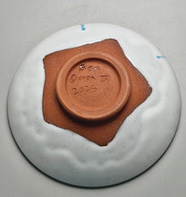 Load image into Gallery viewer, Bowl #4 in Dogwood White with Blue Accents, 7"dia. (Benjamin Owen IV)