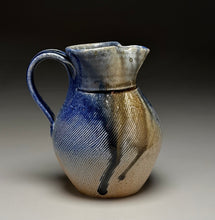 Load image into Gallery viewer, Combed Creamer in Cobalt & Ash, ~5.5"h (Tableware Collection)