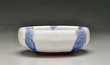 Load image into Gallery viewer, Serving Bowl #2 in Dogwood White with Blue Accents, 5.5"dia. (Benjamin Owen IV)