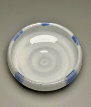 Load image into Gallery viewer, Serving Bowl #2 in Dogwood White with Blue Accents, 5.5"dia. (Benjamin Owen IV)