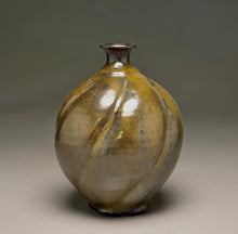 Load image into Gallery viewer, Melon Bottle in Frogskin Glaze, 7"h (Pots From The Past)