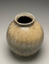 Load image into Gallery viewer, Contoured Vase with Felspar Stone in Natural Ash Glaze, 8"h (Silas Bradley)
