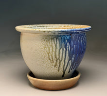 Load image into Gallery viewer, Planter Set in Multi-L:ayered Glaze, 8.75"dia. (Ben Owen Pottery Collection)