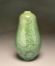 Load image into Gallery viewer, Pear Vase in Lily Pad Green Crystalline, 9.25"h (Ben Owen III)