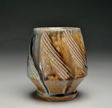 Load image into Gallery viewer, Combed Cup in Cobalt & Ash Glazes, 4.25"h (Ben Owen III)
