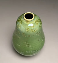 Load image into Gallery viewer, Pear Vase in Lily Pad Green Crystalline, 6.25"h (Ben Owen III)