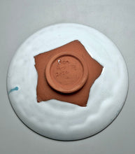 Load image into Gallery viewer, Flair Bowl in Dogwood White with Blue Accents, 7.5"dia. (Benjamin Owen IV)