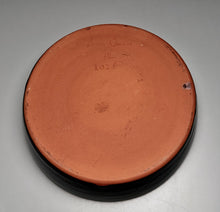Load image into Gallery viewer, Casserole Dish in Mirror Black with Blue Accents, 10.75"dia. (Benjamin Owen IV)
