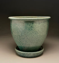 Load image into Gallery viewer, Planter Set in Patina Green, ~9.75"h (Ben Owen Pottery Collection)