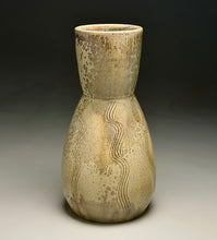 Load image into Gallery viewer, Combed Hourglass Vase in Bleached Copper Penny, 11.5"h (Ben Owen III)