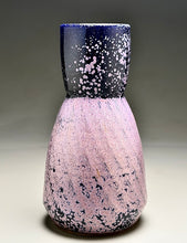 Load image into Gallery viewer, Hourglass Carved Flower Vase in Nebular Purple, 11.25"h (Ben Owen III)