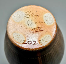 Load image into Gallery viewer, Combed Two-Handled Vase in Copper Penny and Ash Glazes, 12"h (Ben Owen III)