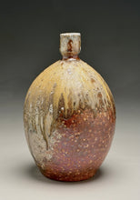 Load image into Gallery viewer, Bottle with Felspar Stone in Natural Ash Glaze, 9"h (Silas Bradley)