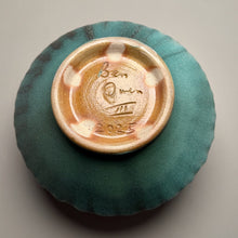 Load image into Gallery viewer, Beveled Carved Bowl in Patina Green, 7.25"dia. (Ben Owen III)