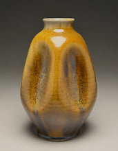 Load image into Gallery viewer, Dimpled Globe Vase in Celadon Amber, 9.25"dia. (Ben Owen III)