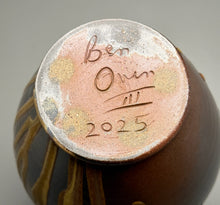 Load image into Gallery viewer, Combed Flower Vase in Ash, Yellow Matte & Cobalt, 11.25"h (Ben Owen III)