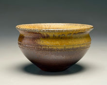 Load image into Gallery viewer, Carved Bowl #1 in Ash Glazes, 5"dia. (Silas Bradley)