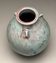 Load image into Gallery viewer, Edo Jar with Combed Water Lines in Patina Green, 8"h (Ben Owen III)