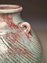 Load image into Gallery viewer, Edo Jar with Combed Water Lines in Patina Green, 8"h (Ben Owen III)