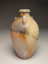 Load image into Gallery viewer, Combed Sung Jar in Copper Penny & Natural Ash, 12"h (Ben Owen III)