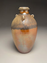 Load image into Gallery viewer, Combed Sung Jar in Copper Penny & Natural Ash, 12"h (Ben Owen III)