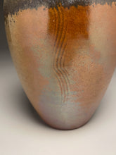 Load image into Gallery viewer, Combed Sung Jar in Copper Penny & Natural Ash, 12"h (Ben Owen III)