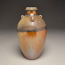 Load image into Gallery viewer, Combed Sung Jar in Copper Penny & Natural Ash, 12"h (Ben Owen III)