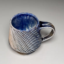 Load image into Gallery viewer, Combed Mug #1 with Salt, Cobalt, and Ash Glazes, 4"h (Ben Owen III)