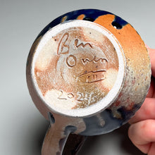 Load image into Gallery viewer, Combed Mug #1 with Salt, Cobalt, and Ash Glazes, 4"h (Ben Owen III)