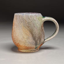 Load image into Gallery viewer, Combed Mug #3 with Salt, Cobalt, and Ash Glazes, 4"h (Ben Owen III)