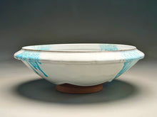 Load image into Gallery viewer, Ming Bowl in Dogwood White with Blue Accents, 11.25"dia. (Ben Owen III)