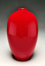 Load image into Gallery viewer, Egg Vase in Chinese Red, 9.25"h (Ben Owen III)