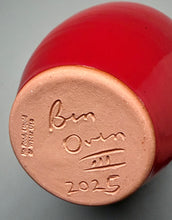 Load image into Gallery viewer, Egg Vase in Chinese Red, 9.25"h (Ben Owen III)