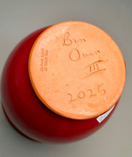 Load image into Gallery viewer, Bell Vase in Chinese Red, 10.5"h (Ben Owen III)