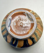 Load image into Gallery viewer, Combed Cup in Cobalt & Ash Glazes, 3.5"h (Ben Owen III)