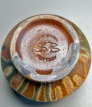 Load image into Gallery viewer, Combed Cup #1 in Cobalt & Ash Glazes, 3.5"h (Tableware Collection)