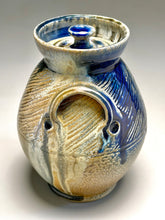 Load image into Gallery viewer, Combed Covered Jar #2 in Multi-Layered Glazes, 8"h (Tableware Collection)