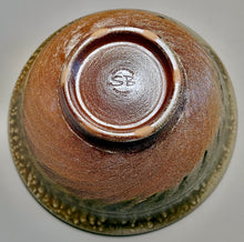 Load image into Gallery viewer, Combed Trumpet Flair Bowl in Multi-Layered Glazes, 11"dia. (Tableware Collection)