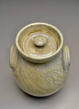 Load image into Gallery viewer, Combed Covered Jar in Satin Yellow, 8"h (Ben Owen III)