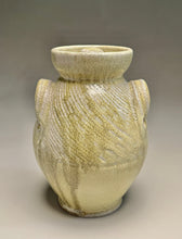 Load image into Gallery viewer, Combed Covered Jar in Satin Yellow, 8"h (Ben Owen III)