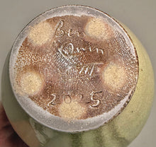 Load image into Gallery viewer, Combed Covered Jar in Satin Yellow, 8"h (Ben Owen III)