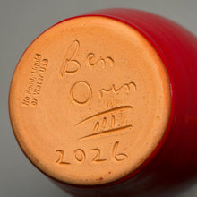 Load image into Gallery viewer, Dogwood Vase #1 in Chinese Red, 9"h (Ben Owen III)
