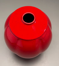 Load image into Gallery viewer, Square-Shouldered Melon Egg Vase in Chinese Red, 9"h (Ben Owen III)