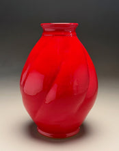 Load image into Gallery viewer, Melon Globe Vase in Chinese Red, 9.25"h (Ben Owen III)