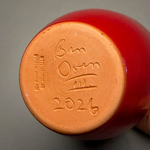 Load image into Gallery viewer, Egg Vase #2 in Chinese Red, 9"h (Ben Owen III)