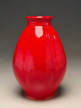 Load image into Gallery viewer, Melon Globe Vase #2 in Chinese Red, 9.5"h (Ben Owen III)