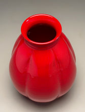 Load image into Gallery viewer, Melon Globe Vase #2 in Chinese Red, 9.5"h (Ben Owen III)